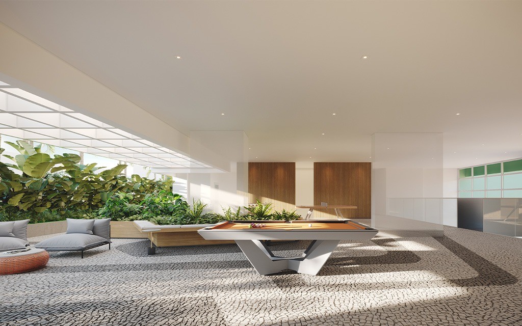 Lounge coberto / jogos