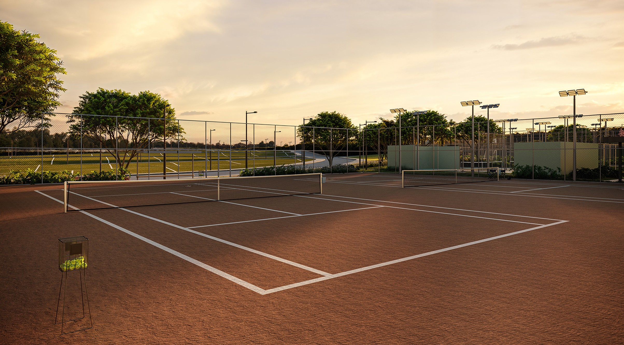 Quadras de tênis em condomínio de luxo Rio Preto